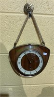 Vintage wood case wall clock by Dugena. Modern