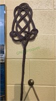 Antique bentwood rug beater measures 30 inches