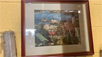 Framed vintage print of the Harbour Down the