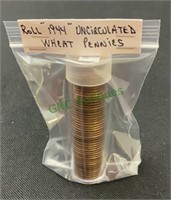 Coins - roll of 1944 uncirculated wheat