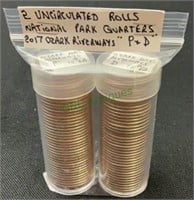 Coins - two uncirculated rolls National Park