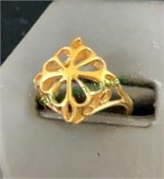 Jewelry - marked 14k HGP ring with circle
