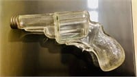 Antique glass gun candy container with the