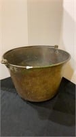 Antique copper kettle - 11 1/2 inch radius and 8