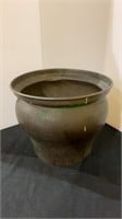 Antique foreign copper planter pot - 9 inch