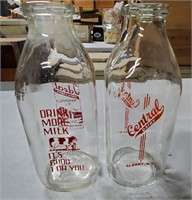 Clear Glass Milk Bottles