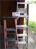 Alum. Ladder 5' and Wooden Ladder 4'