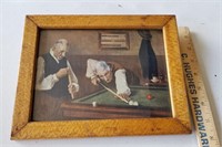 Vintage Men Playing Pool Print