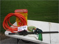 50' Air Hose, 1/2 Bucket Rock Salt, Golf Umbrella