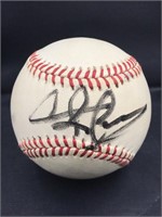 Dennis Rodman autographed baseball,