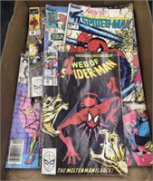 Marvel Spiderman comic books box lot, approx. 10