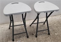 Pair of foldable stools in box lot