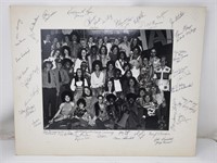 Signed group photograph in black and white