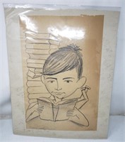 Pencil drawing, signed and titled, dated 1959
