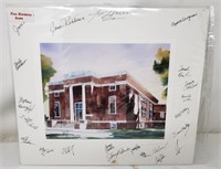 Signed lithograph with autographs