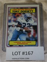 1983 TOPPS TONY DORSETT FOOTBALL CARD