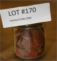 SMALL JAR OF RED POINT OPA TOKENS