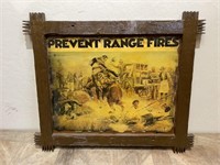 Prevent Range Fires Poster -Decoupage Art -Vintage