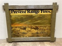 Prevent Range Fires Poster -Decoupage Art -Vintage