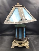 Vintage slag glass vanity lamp
