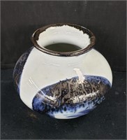 Signed glazed pottery vase