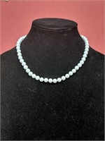 Cultured pearl necklace, 17"