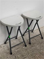 Pair of foldable stools in box lot