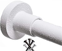 Shower Curtain Rod 43-73 Inches Matte White
