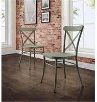 Distressed Green Dining Chair, 2Pk