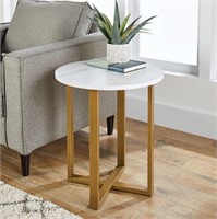 Lana Modern Side Table with Faux Marble Top