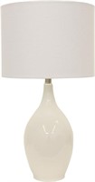 Decor Therapy TL15460 Table Lamp, High Gloss White
