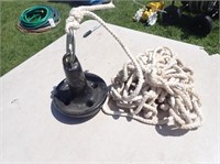 Black Boat Anchor w/Rope