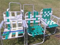 (5) Aluminum Frame Lawn Chairs