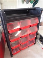 Portable Poly 12 Compartment Storage Bin -