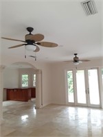 Bamboo Style Ceiling Fans With Lights (Qty 2)