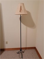 Western Decor Floor Lamp with Rawhide Shade
