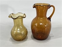 Small Blown Glass Pitchers