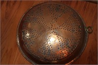 Large 16" Antique Copper Strainer