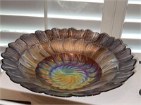 Beautiful iridescent glass bowl
