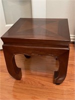 Small Chinese wood table on stool