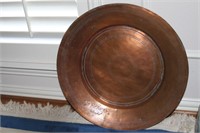 Large 22 inch copper platter from Turkey
