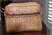 Interesting woven wicker basket