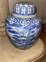Large lidded Asian pot