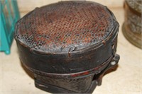 Lidded basket container