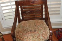 Carved antique armchair