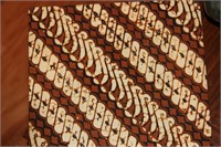 Batik fabric on frame