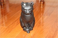 Heavy black cat figurine