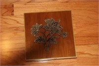 Metal & wood flower art