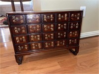 Wood Chinese apothecary chest