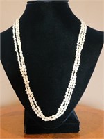 3 Strand Necklace of Baroque Cultured Pearls